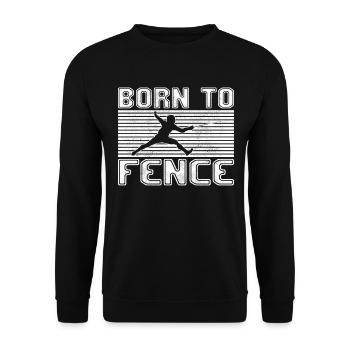 Fechten - Unisex Pullover - Schwarz - Vorne - Alina (178cm) & Michal (187cm)
