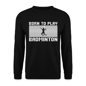 badminton - Unisex Sweatshirt - black - Front - Alina (178cm) & Michal (187cm)