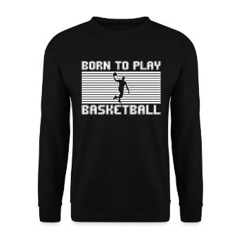 basketball - Unisex Sweatshirt - black - Front - Alina (178cm) & Michal (187cm)