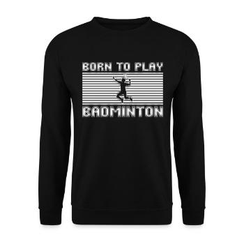 badminton - Unisex Sweatshirt - black - Front - Alina (178cm) & Michal (187cm)