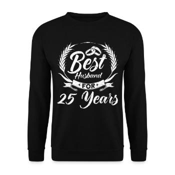 25th Wedding Anniversary Couple Design 25 Years of Marriage - Unisex Sweatshirt - black - Front - Alina (178cm) & Michal (187cm)