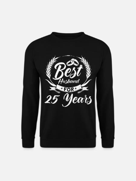 25th Wedding Anniversary Couple Design 25 Years of Marriage - Unisex Sweatshirt - black