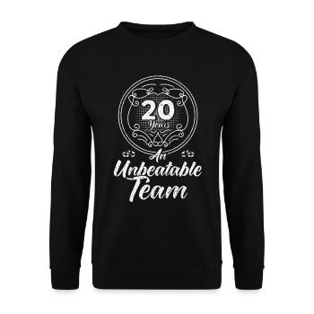 20th Wedding Anniversary Couple Design 20 Years of Marriage - Unisex Sweatshirt - black - Front - Alina (178cm) & Michal (187cm)