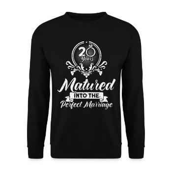 20th Wedding Anniversary Couple Design 20 Years of Marriage - Unisex Sweatshirt - black - Front - Alina (178cm) & Michal (187cm)