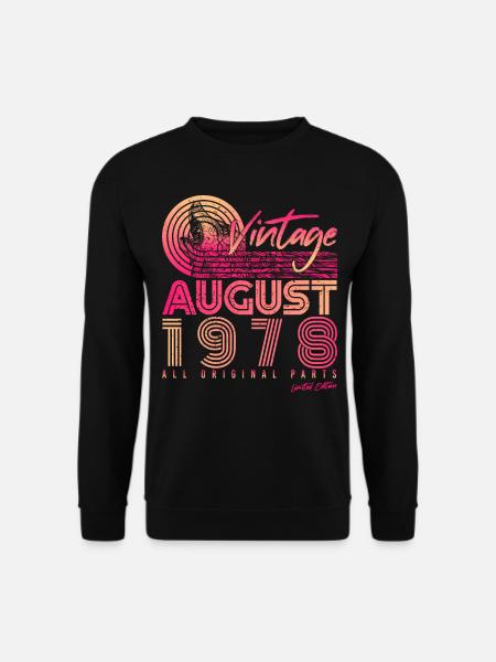 Rétro 1978 en août - Sweat-shirt Unisexe - noir