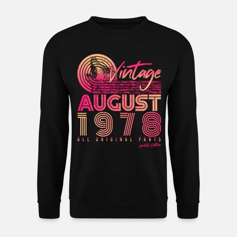 Retro 1978 in August - Unisex Sweatshirt - black