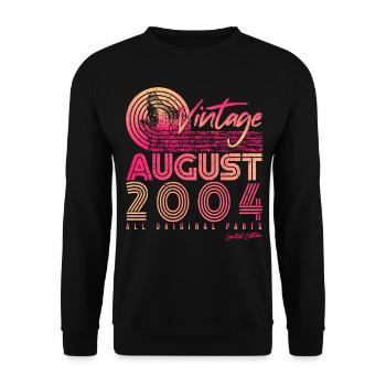 2004 Finally of legal age in August - Unisex Sweatshirt - black - Front - Alina (178cm) & Michal (187cm)