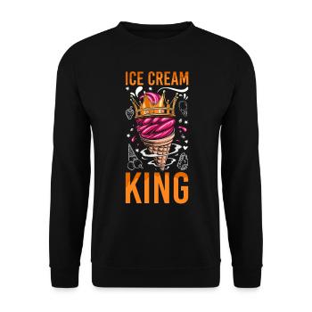 Ice Cream Cone Crown Ice Cream - Unisex Pullover - Schwarz - Vorne - Alina (178cm) & Michal (187cm)