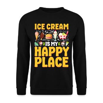 Ice Cream Cone Popsicle Ice Cream - Unisex Pullover - Schwarz - Vorne - Alina (178cm) & Michal (187cm)