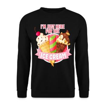 Ice Cream Cone Popsicle I'm Just - Unisex Pullover - Schwarz - Vorne - Alina (178cm) & Michal (187cm)