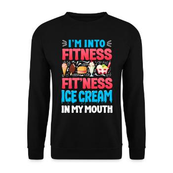 Ice Cream Cone Popsicle I'm Into - Unisex Pullover - Schwarz - Vorne - Alina (178cm) & Michal (187cm)