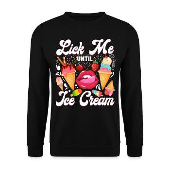 Crème glacée Pun Cone Popsicle Bouche - Sweat-shirt Unisexe - noir - Devant - Alina (178cm) & Michal (187cm)