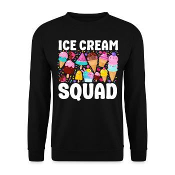 Ice Cream Team Cone Popsicle Ice - Unisex Pullover - Schwarz - Vorne - Alina (178cm) & Michal (187cm)