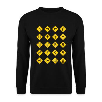 Traffic signs Children Traffic signs Driving school - Unisex Sweatshirt - black - Front - Alina (178cm) & Michal (187cm)