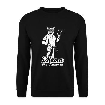 Mama Photography Lovers Photography Mom - Unisex Sweatshirt - black - Front - Alina (178cm) & Michal (187cm)