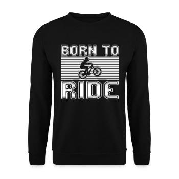 Mountainbike fahren - Unisex Pullover - Schwarz - Vorne - Alina (178cm) & Michal (187cm)