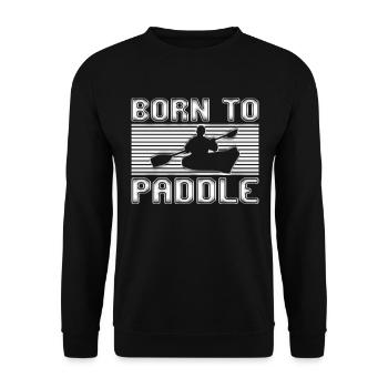 Kanu fahren - Unisex Pullover - Schwarz - Vorne - Alina (178cm) & Michal (187cm)