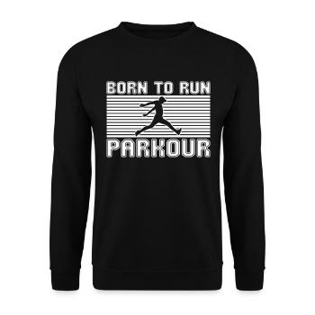 Parkour - Unisex Sweatshirt - black - Front - Alina (178cm) & Michal (187cm)