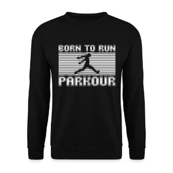 Parkour - Unisex Sweatshirt - black - Front - Alina (178cm) & Michal (187cm)
