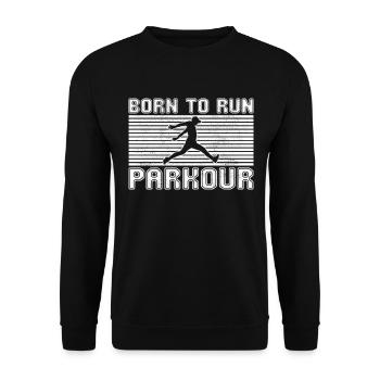 Parkour - Unisex Sweatshirt - black - Front - Alina (178cm) & Michal (187cm)