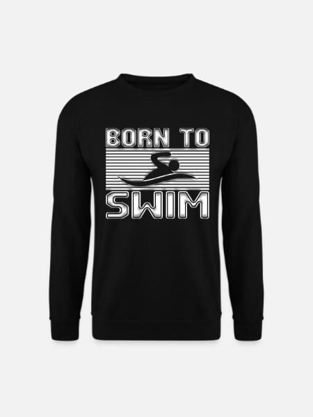 Schwimmen - Unisex Pullover - Schwarz