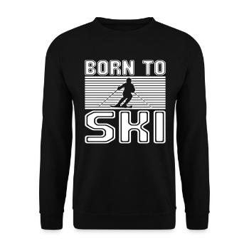 Ski - Unisex Sweatshirt - black - Front - Alina (178cm) & Michal (187cm)