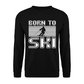 Ski - Unisex Sweatshirt - black - Front - Alina (178cm) & Michal (187cm)