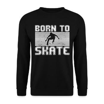 skating - Unisex Sweatshirt - black - Front - Alina (178cm) & Michal (187cm)