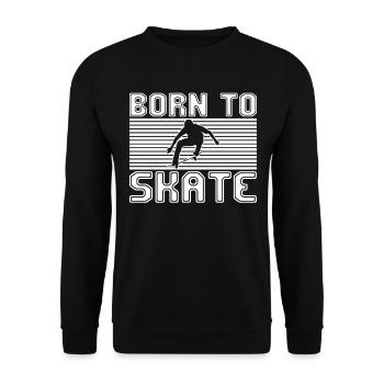skating - Unisex Sweatshirt - black - Front - Alina (178cm) & Michal (187cm)