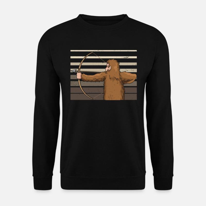 Traditionelles Bogenschießen Bigfoot Bogenschütze - Unisex Pullover - Schwarz