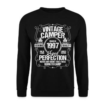 1997 Camper Mountains Scout Scouting Camping 1997 - Unisex Sweatshirt - black - Front - Alina (178cm) & Michal (187cm)