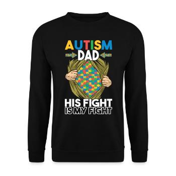 Autisme autistique Père Autiste - Sweat-shirt Unisexe - noir - Devant - Alina (178cm) & Michal (187cm)