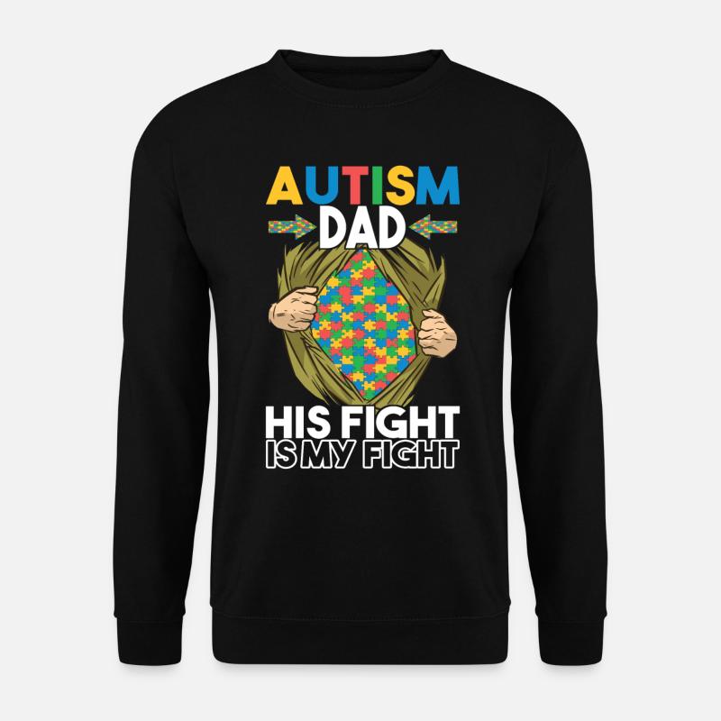 Autistic Autism Father Autistic - Unisex Sweatshirt - black
