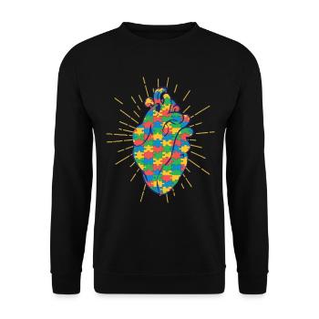 Autistic Autism Autistic - Unisex Sweatshirt - black - Front - Alina (178cm) & Michal (187cm)