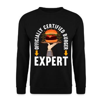Hamburgers de restauration rapide - Sweat-shirt Unisexe - noir - Devant - Alina (178cm) & Michal (187cm)