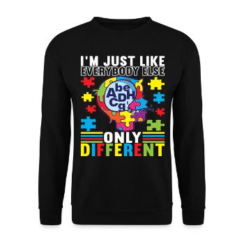 Autistic Autism Autistic - Unisex Sweatshirt - black - Front - Alina (178cm) & Michal (187cm)
