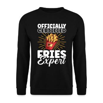 Hamburgers de restauration rapide - Sweat-shirt Unisexe - noir - Devant - Alina (178cm) & Michal (187cm)