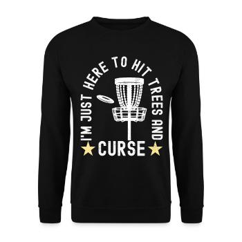 Disc Golf Disc Golfer - Unisex Sweatshirt - black - Front - Alina (178cm) & Michal (187cm)