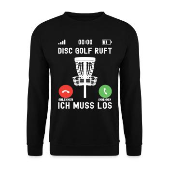 Disc Golf Disc Golfer - Unisex Sweatshirt - black - Front - Alina (178cm) & Michal (187cm)