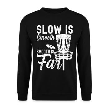 Disc Golf Disc Golfer - Unisex Sweatshirt - black - Front - Alina (178cm) & Michal (187cm)