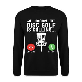 Disc Golf Disc Golfer - Unisex Sweatshirt - black - Front - Alina (178cm) & Michal (187cm)