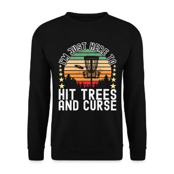 Disc Golf Disc Golfer - Unisex Sweatshirt - black - Front - Alina (178cm) & Michal (187cm)