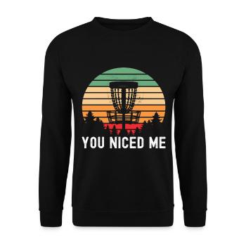 Disc Golf Disc Golfer - Unisex Sweatshirt - black - Front - Alina (178cm) & Michal (187cm)
