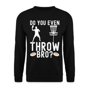 Disc Golf Disc Golfer - Unisex Sweatshirt - black - Front - Alina (178cm) & Michal (187cm)