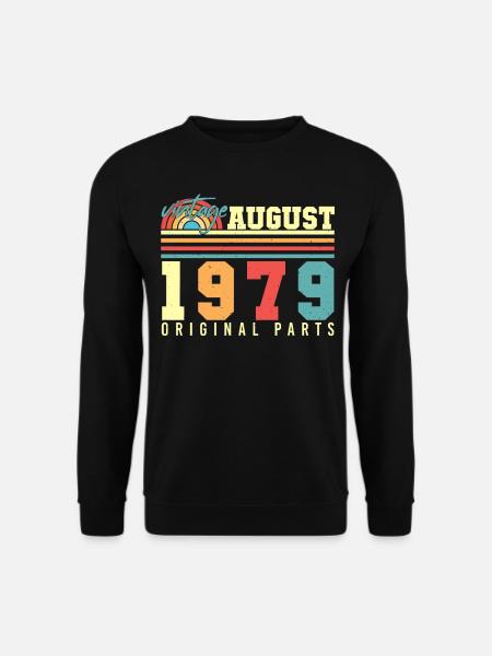 August 1979 Geschenkidee - Unisex Pullover - Schwarz
