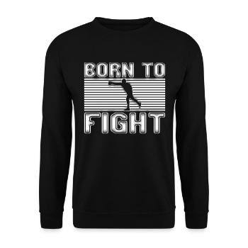 Boxen - Unisex Pullover - Schwarz - Vorne - Alina (178cm) & Michal (187cm)