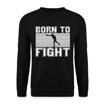 Boxen - Unisex Pullover - Schwarz - Vorne - Alina (178cm) & Michal (187cm)