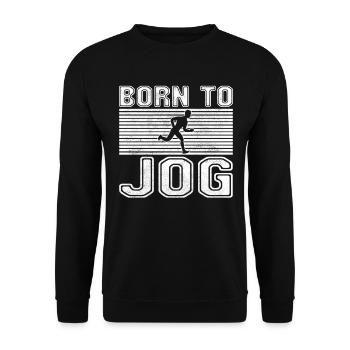 Jogging Running - Unisex Sweatshirt - black - Front - Alina (178cm) & Michal (187cm)
