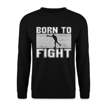 Boxen - Unisex Pullover - Schwarz - Vorne - Alina (178cm) & Michal (187cm)