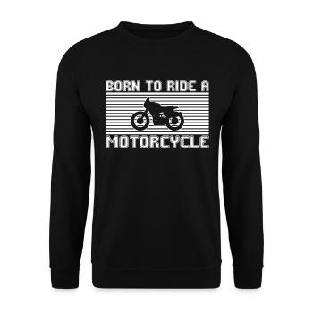 Motorcycle - Unisex Sweatshirt - black - Front - Alina (178cm) & Michal (187cm)